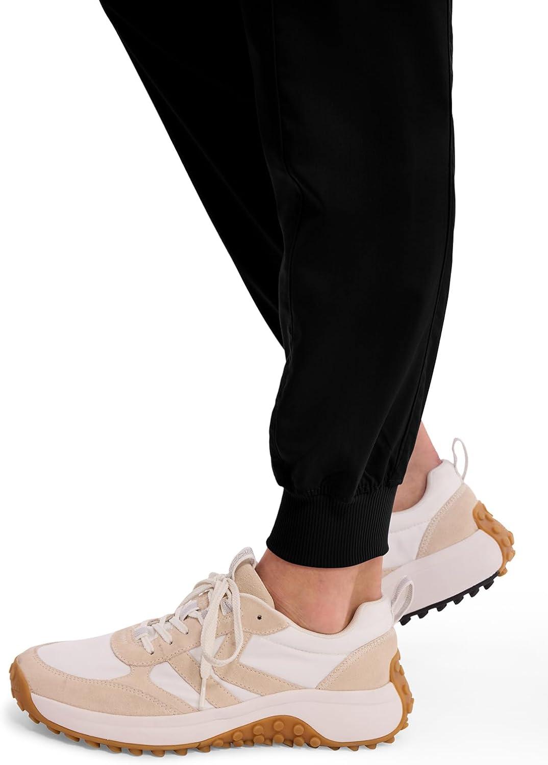 imageHealing Hands Womens Jogger Scrub Pant 7 Pockets Elastic Drawstring with Moisture Wicking amp 2Way Stretch Technology 9244Black