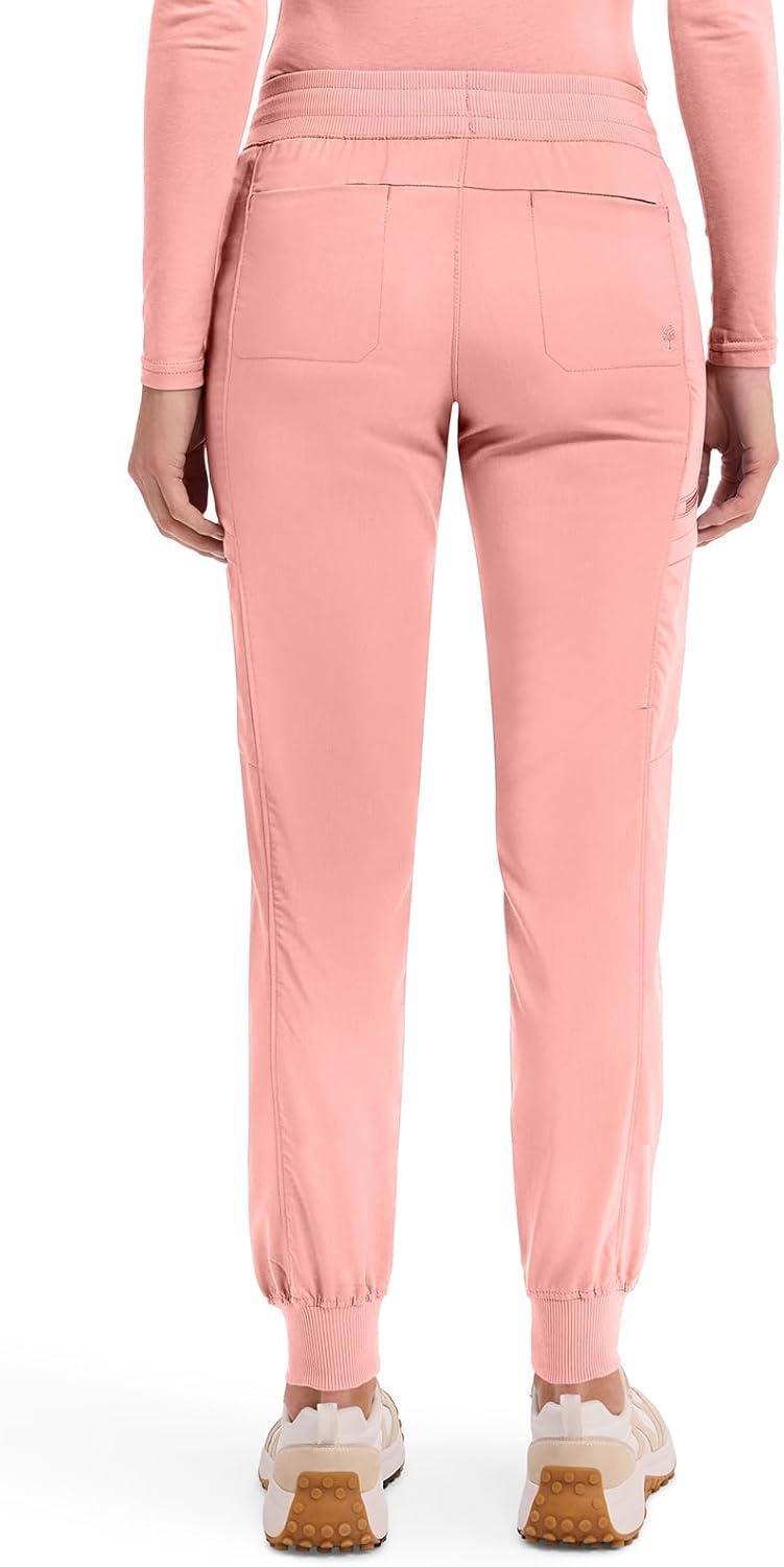 imageHealing Hands Womens Jogger Scrub Pant 7 Pockets Elastic Drawstring with Moisture Wicking amp 2Way Stretch Technology 9244Blushing Peach