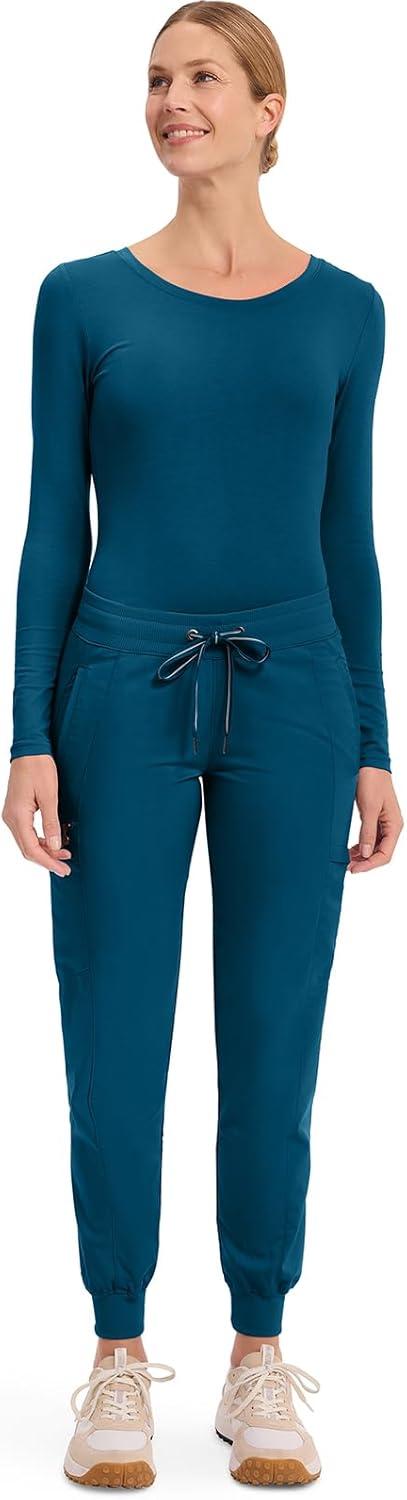 imageHealing Hands Womens Jogger Scrub Pant 7 Pockets Elastic Drawstring with Moisture Wicking amp 2Way Stretch Technology 9244Caribbean