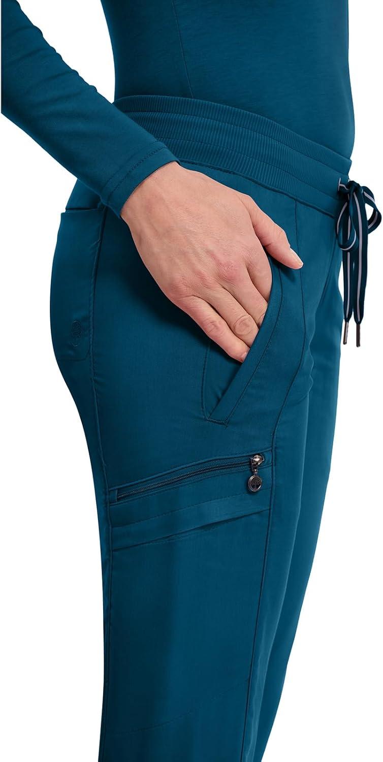 imageHealing Hands Womens Jogger Scrub Pant 7 Pockets Elastic Drawstring with Moisture Wicking amp 2Way Stretch Technology 9244Caribbean