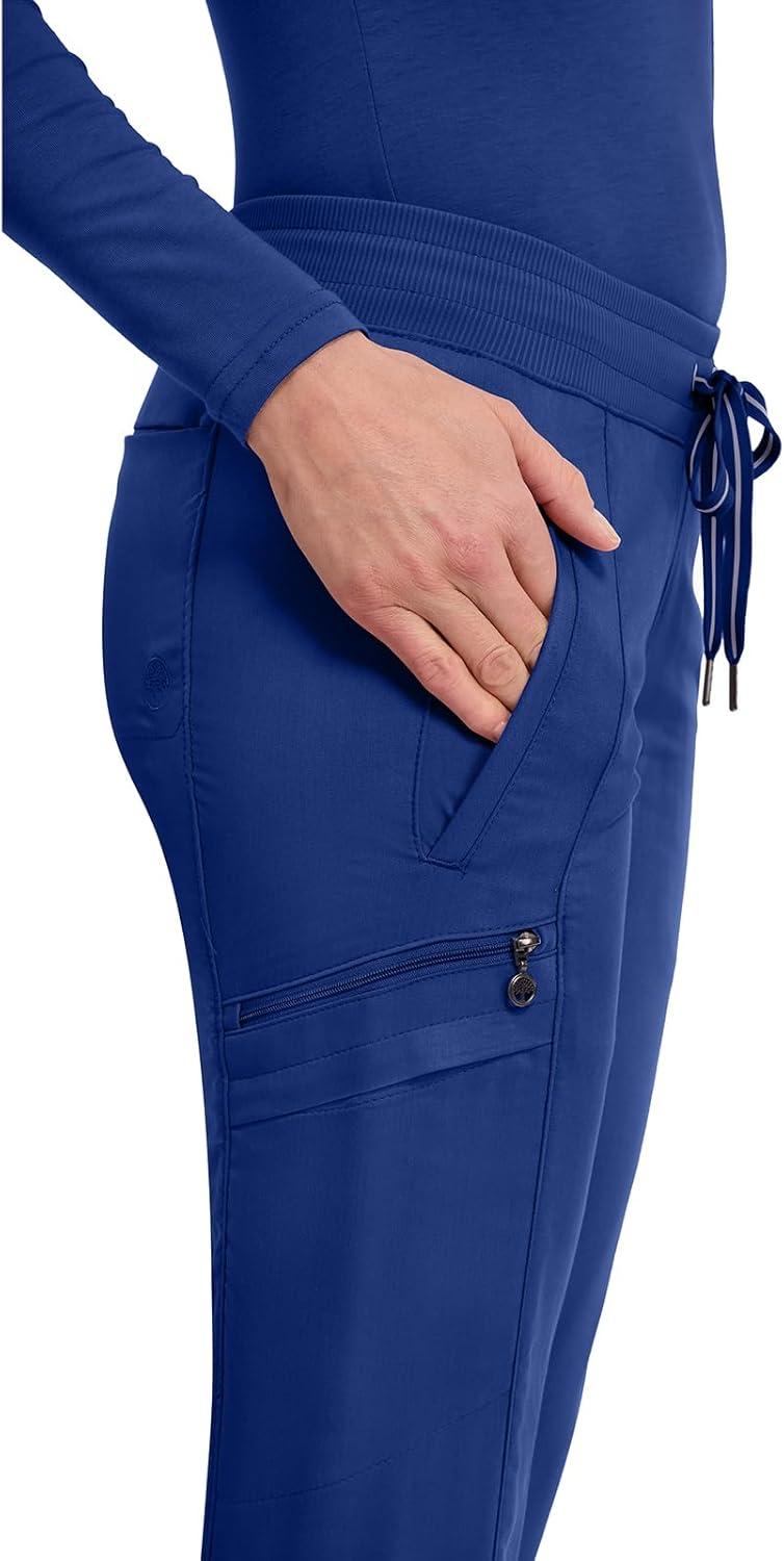 imageHealing Hands Womens Jogger Scrub Pant 7 Pockets Elastic Drawstring with Moisture Wicking amp 2Way Stretch Technology 9244Galaxy Blue