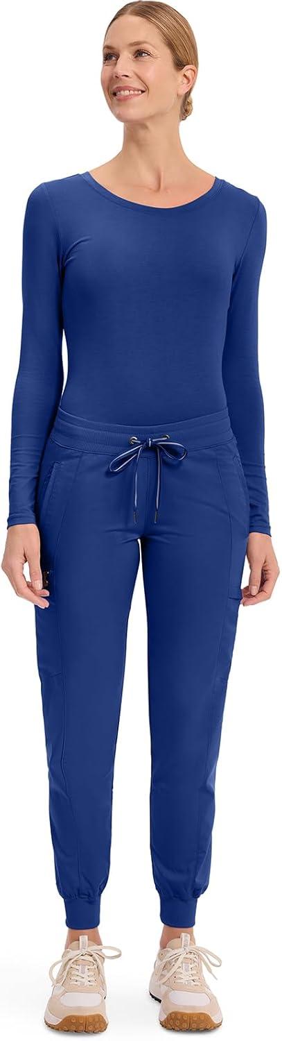 imageHealing Hands Womens Jogger Scrub Pant 7 Pockets Elastic Drawstring with Moisture Wicking amp 2Way Stretch Technology 9244Galaxy Blue