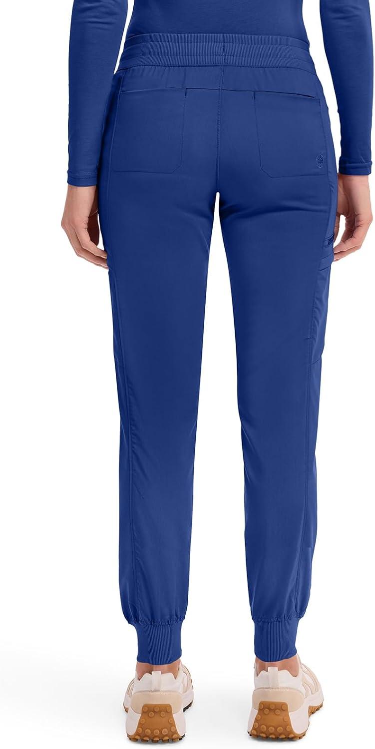 imageHealing Hands Womens Jogger Scrub Pant 7 Pockets Elastic Drawstring with Moisture Wicking amp 2Way Stretch Technology 9244Galaxy Blue