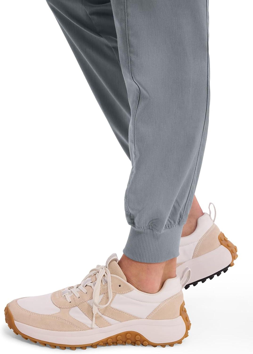 imageHealing Hands Womens Jogger Scrub Pant 7 Pockets Elastic Drawstring with Moisture Wicking amp 2Way Stretch Technology 9244Heather Grey
