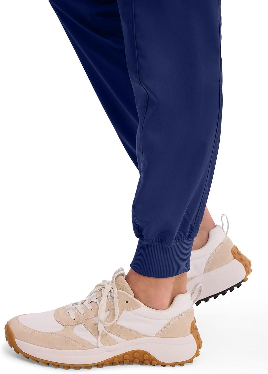 imageHealing Hands Womens Jogger Scrub Pant 7 Pockets Elastic Drawstring with Moisture Wicking amp 2Way Stretch Technology 9244Navy