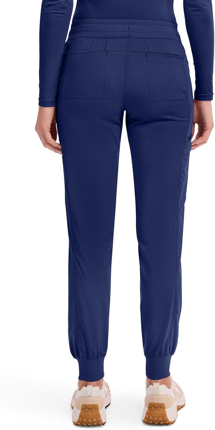 imageHealing Hands Womens Jogger Scrub Pant 7 Pockets Elastic Drawstring with Moisture Wicking amp 2Way Stretch Technology 9244Navy