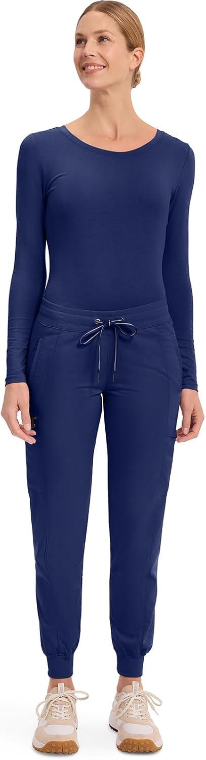 imageHealing Hands Womens Jogger Scrub Pant 7 Pockets Elastic Drawstring with Moisture Wicking amp 2Way Stretch Technology 9244Navy