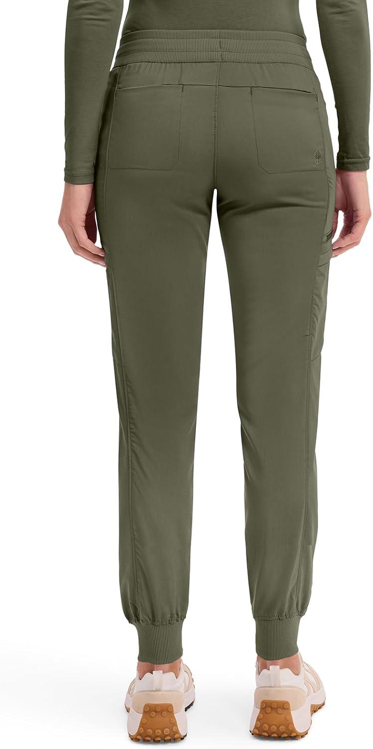 imageHealing Hands Womens Jogger Scrub Pant 7 Pockets Elastic Drawstring with Moisture Wicking amp 2Way Stretch Technology 9244Olive