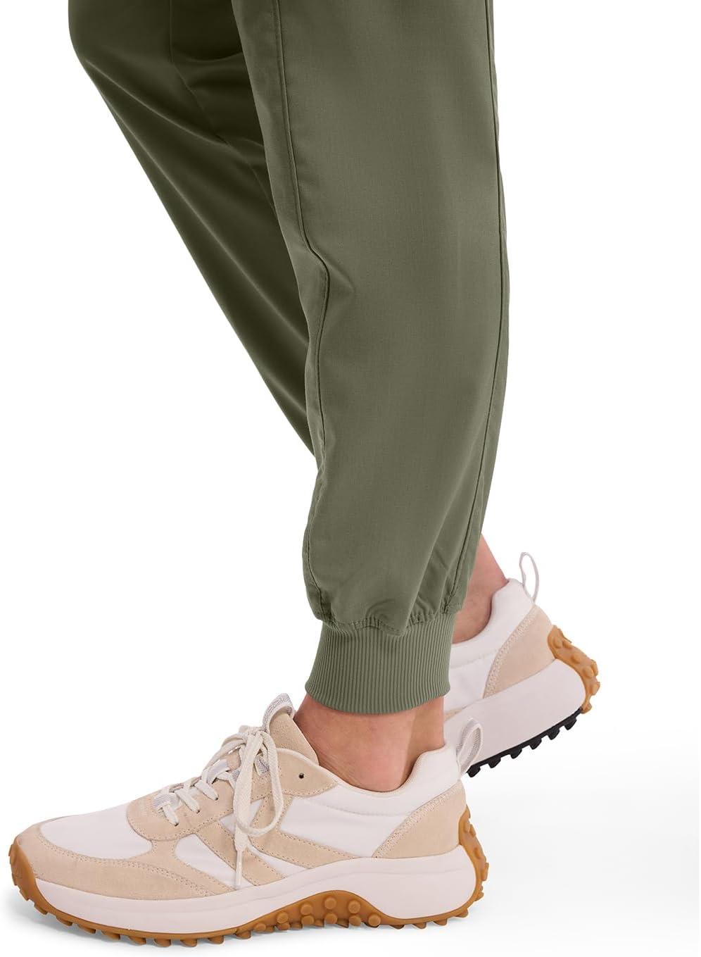 imageHealing Hands Womens Jogger Scrub Pant 7 Pockets Elastic Drawstring with Moisture Wicking amp 2Way Stretch Technology 9244Olive
