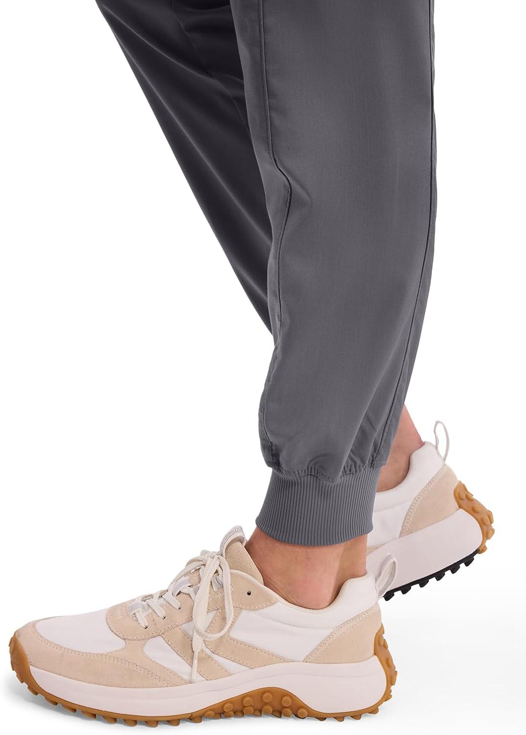 imageHealing Hands Womens Jogger Scrub Pant 7 Pockets Elastic Drawstring with Moisture Wicking amp 2Way Stretch Technology 9244Pewter