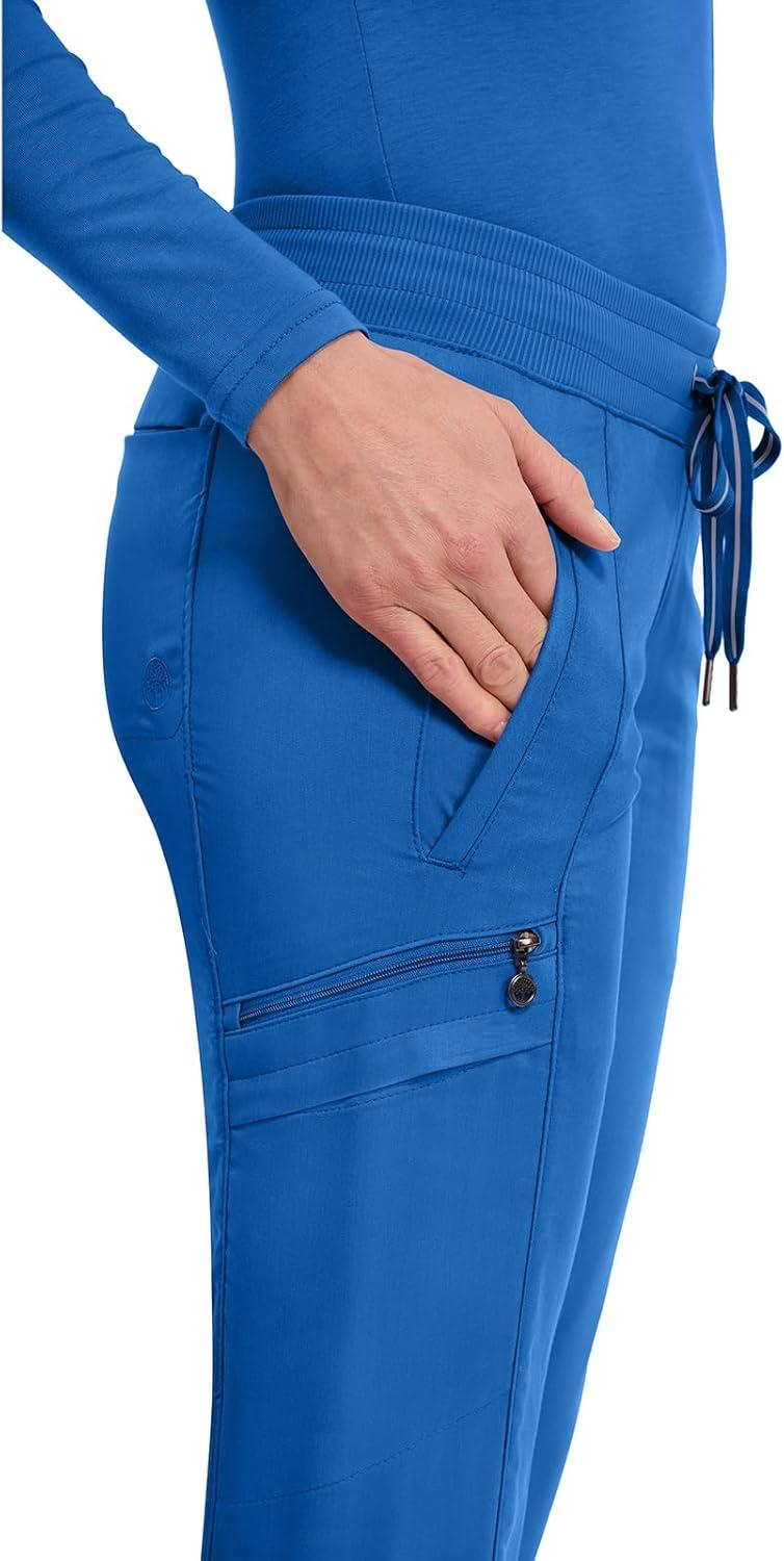 imageHealing Hands Womens Jogger Scrub Pant 7 Pockets Elastic Drawstring with Moisture Wicking amp 2Way Stretch Technology 9244Royal