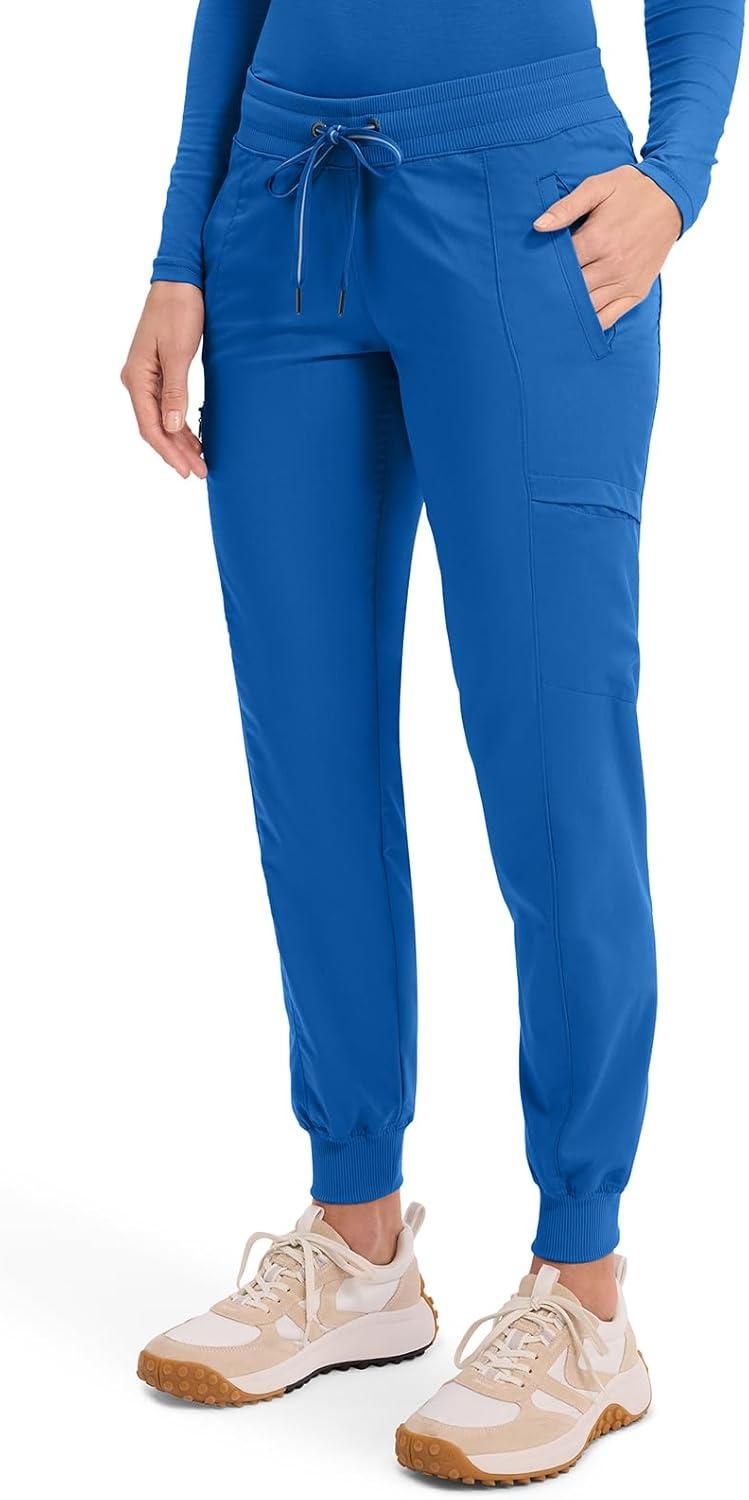 imageHealing Hands Womens Jogger Scrub Pant 7 Pockets Elastic Drawstring with Moisture Wicking amp 2Way Stretch Technology 9244Royal