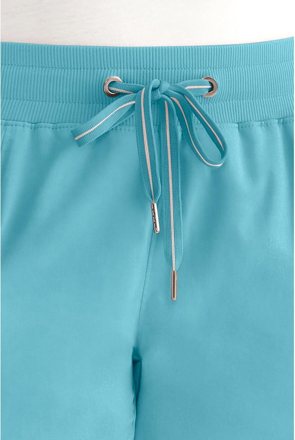 imageHealing Hands Womens Jogger Scrub Pant 7 Pockets Elastic Drawstring with Moisture Wicking amp 2Way Stretch Technology 9244Spectra Blue