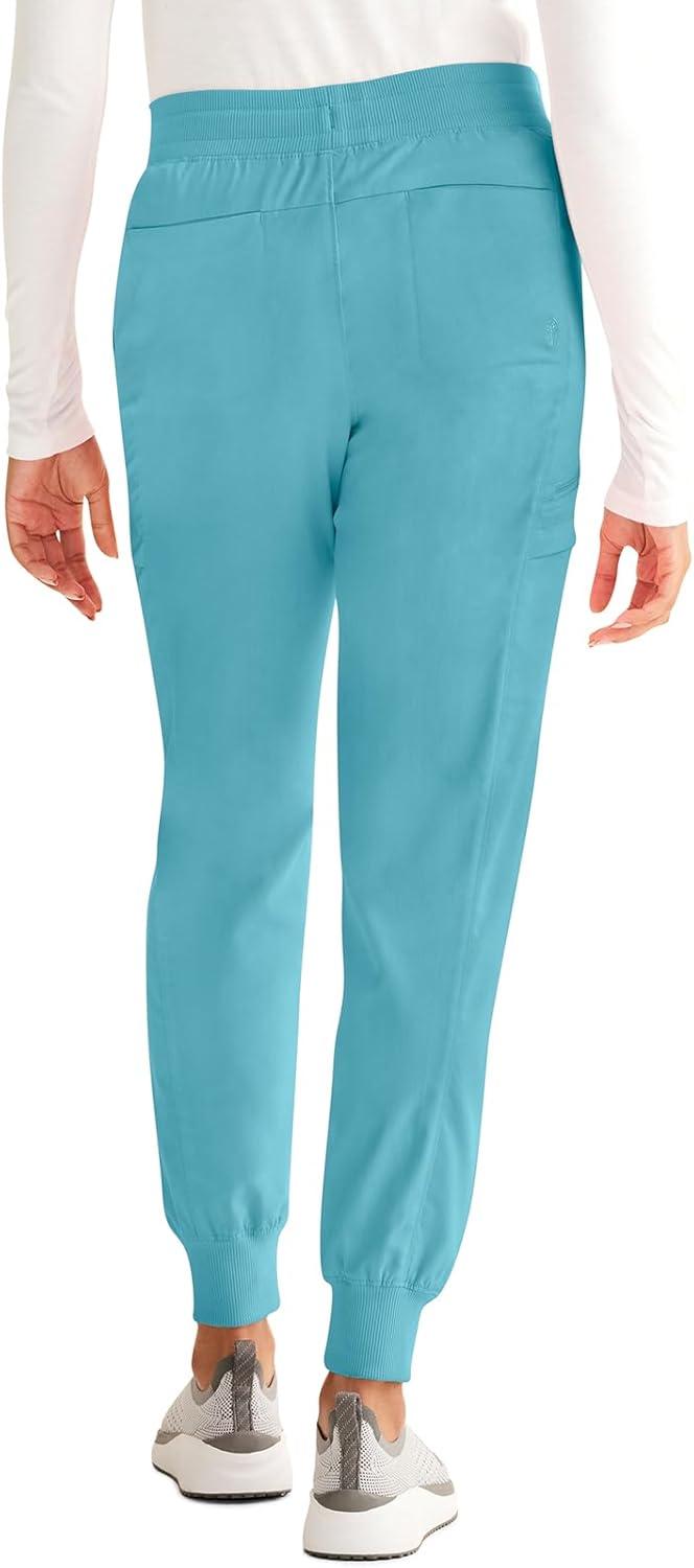 imageHealing Hands Womens Jogger Scrub Pant 7 Pockets Elastic Drawstring with Moisture Wicking amp 2Way Stretch Technology 9244Spectra Blue