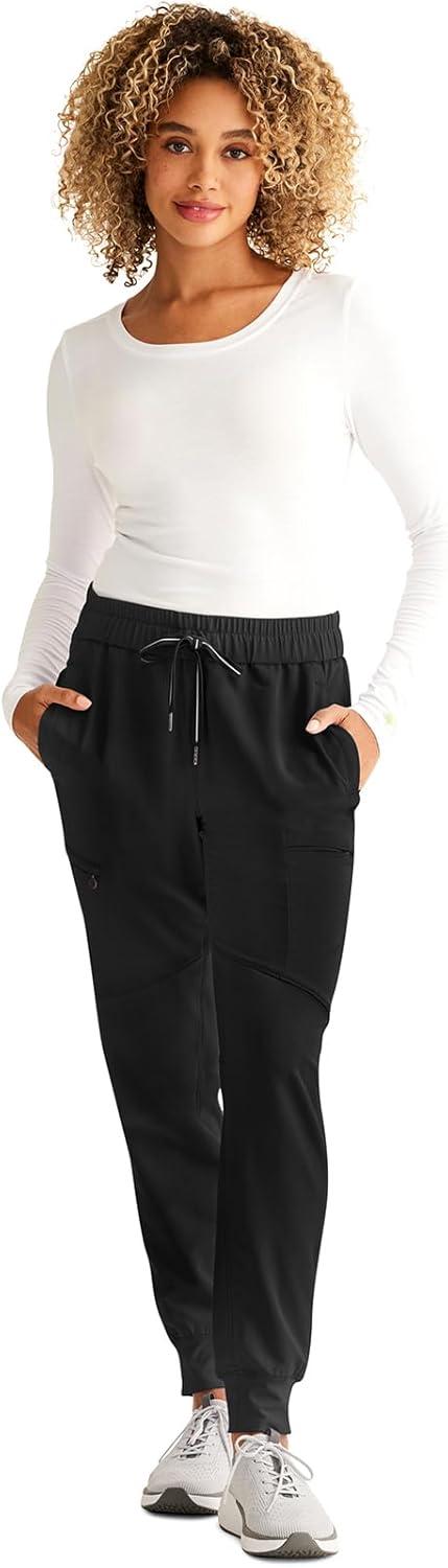 imageHealing Hands Womens Scrub Jogger Pant Naya with 6 Pockets Moisture Wicking 360 Stretch amp Recycled Fibers 9156Black