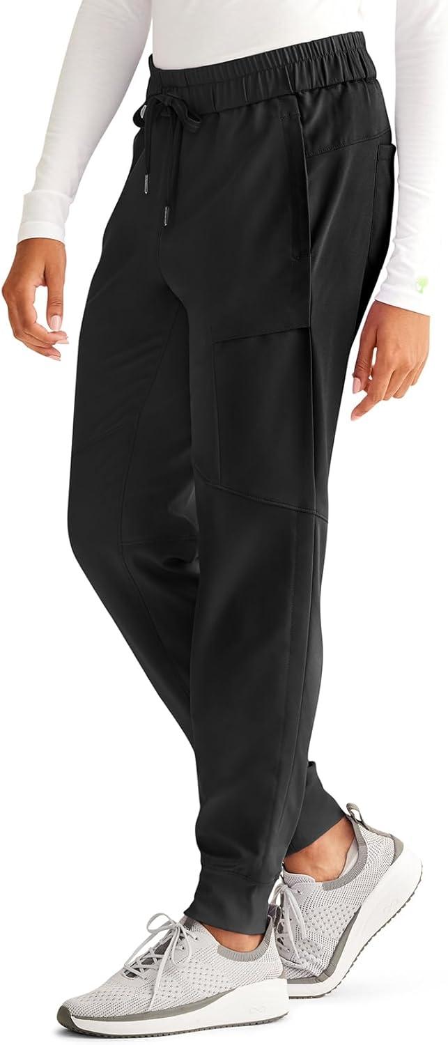 imageHealing Hands Womens Scrub Jogger Pant Naya with 6 Pockets Moisture Wicking 360 Stretch amp Recycled Fibers 9156Black