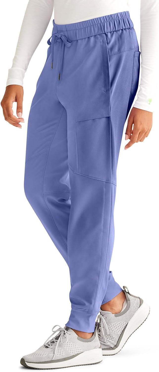 imageHealing Hands Womens Scrub Jogger Pant Naya with 6 Pockets Moisture Wicking 360 Stretch amp Recycled Fibers 9156Ceil