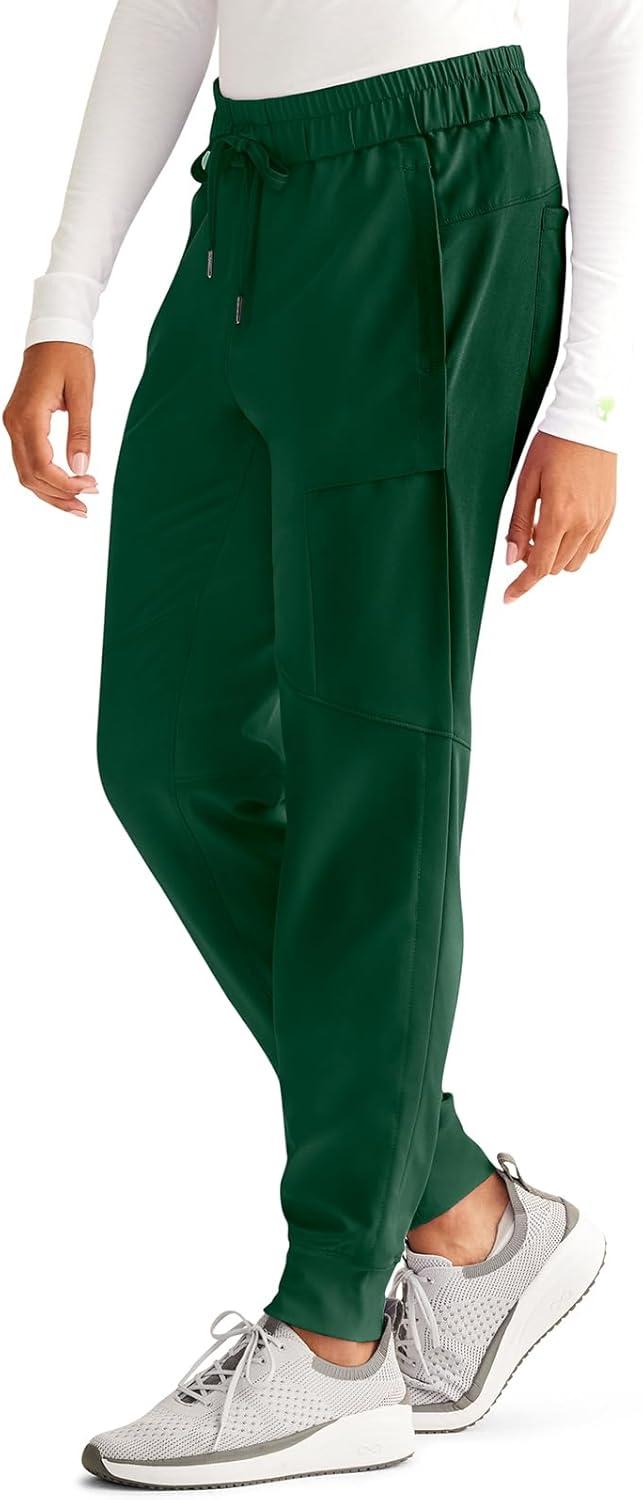 imageHealing Hands Womens Scrub Jogger Pant Naya with 6 Pockets Moisture Wicking 360 Stretch amp Recycled Fibers 9156Dark Pine
