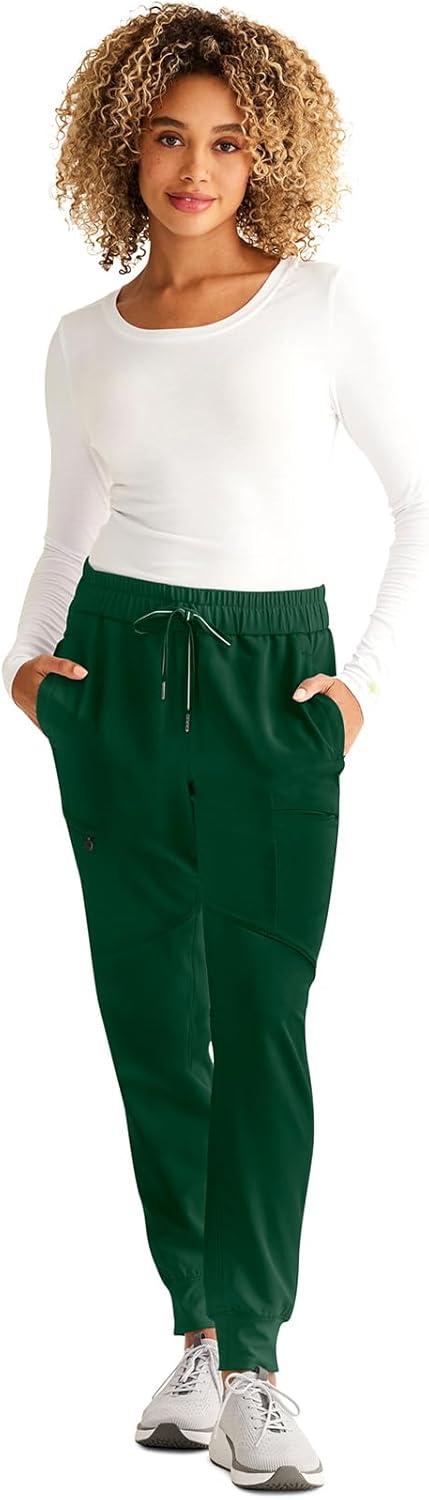 imageHealing Hands Womens Scrub Jogger Pant Naya with 6 Pockets Moisture Wicking 360 Stretch amp Recycled Fibers 9156Dark Pine