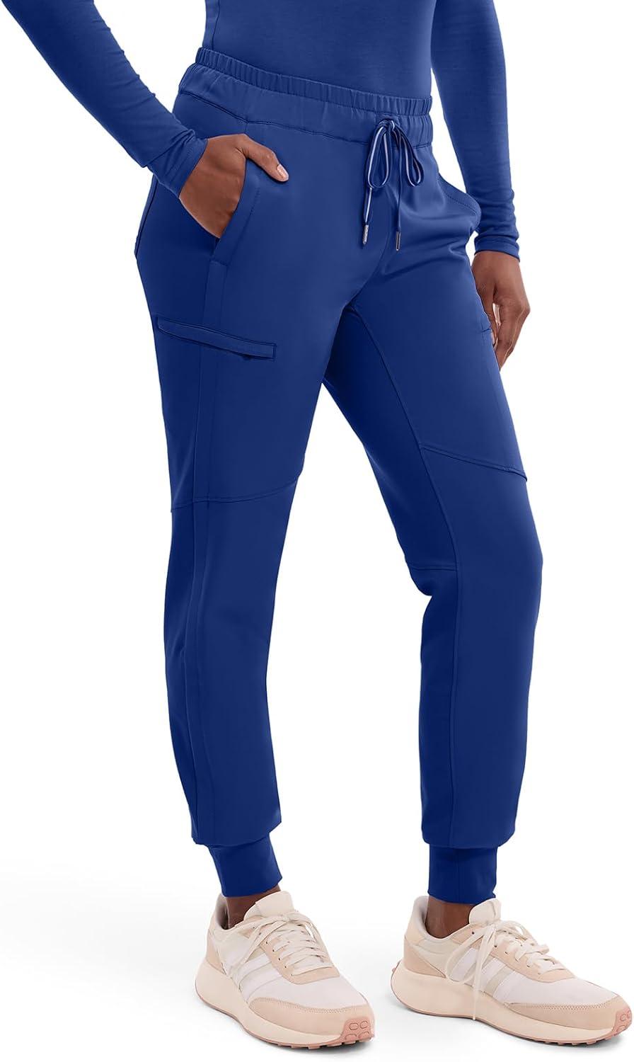 imageHealing Hands Womens Scrub Jogger Pant Naya with 6 Pockets Moisture Wicking 360 Stretch amp Recycled Fibers 9156Galaxy Blue