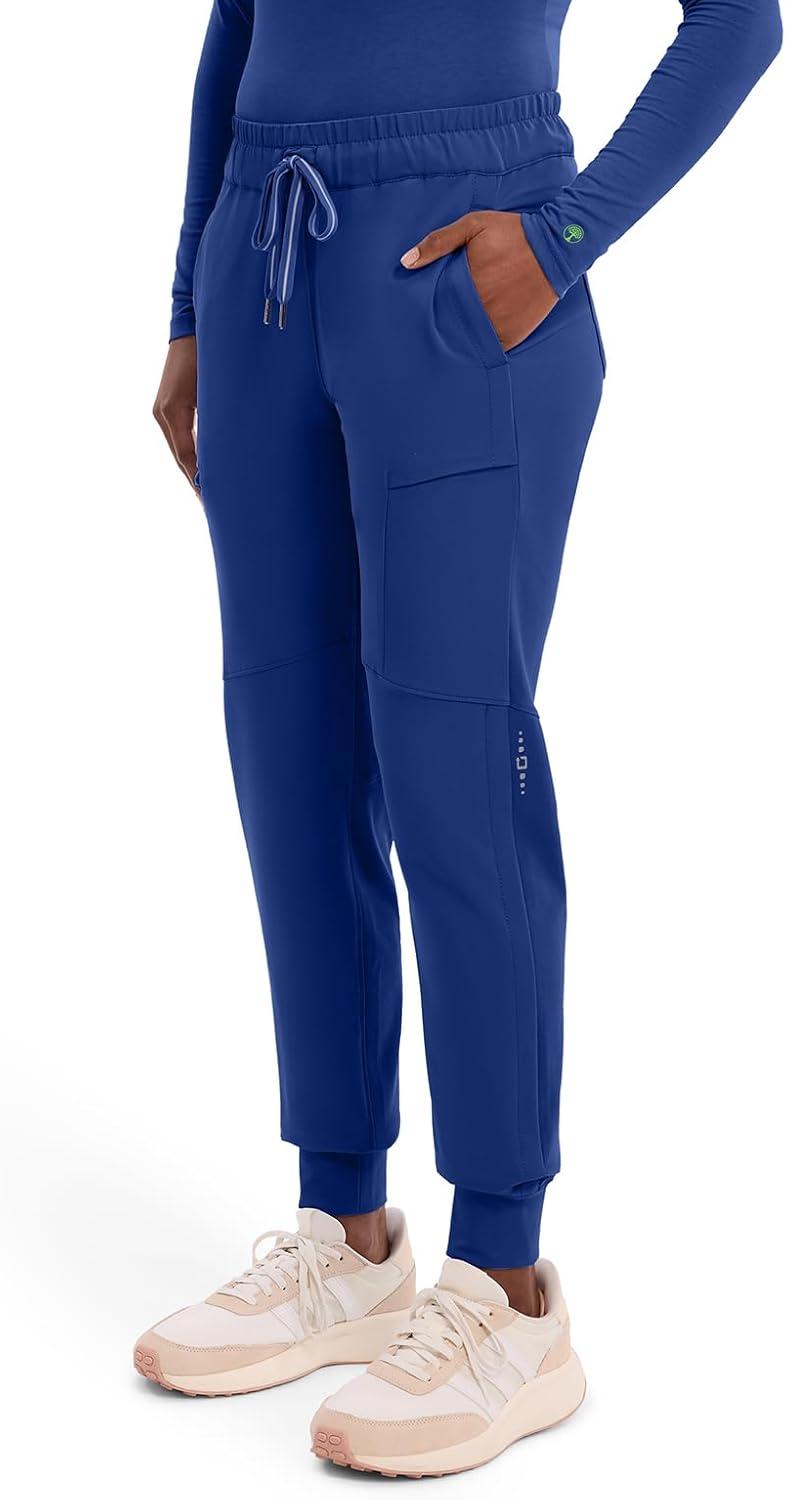 imageHealing Hands Womens Scrub Jogger Pant Naya with 6 Pockets Moisture Wicking 360 Stretch amp Recycled Fibers 9156Galaxy Blue