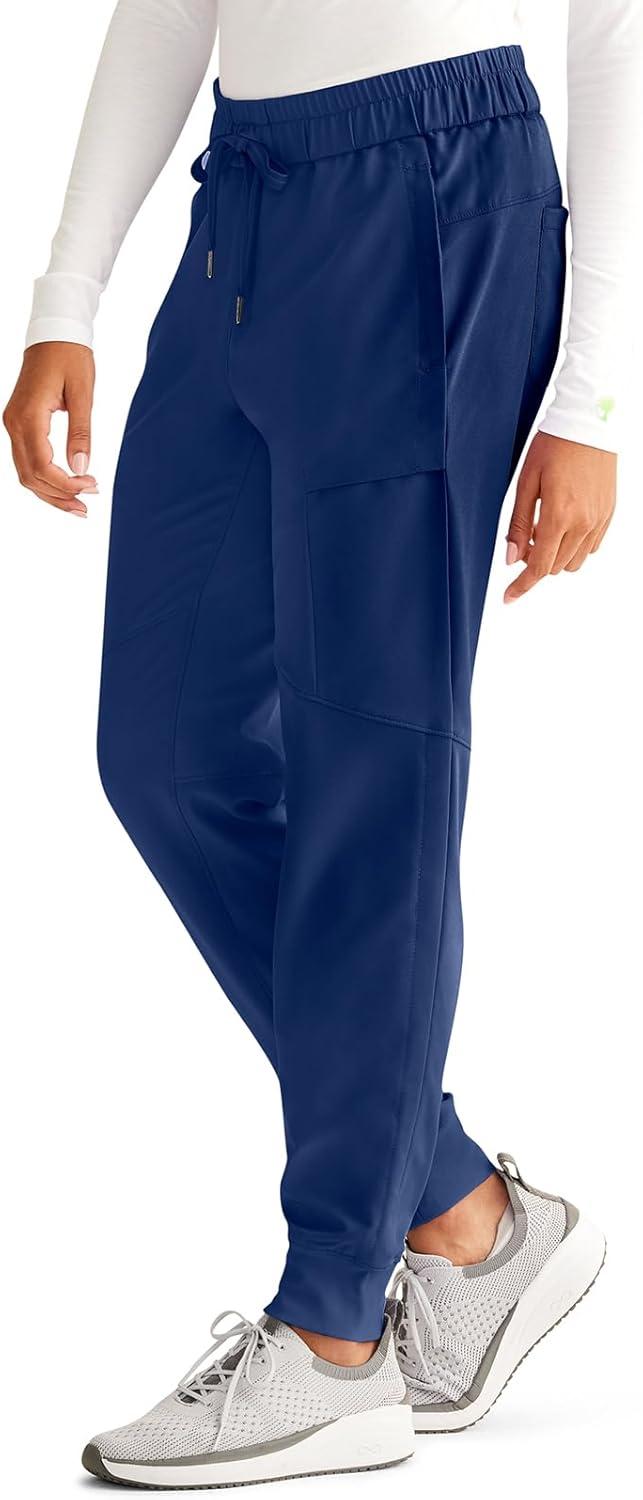 imageHealing Hands Womens Scrub Jogger Pant Naya with 6 Pockets Moisture Wicking 360 Stretch amp Recycled Fibers 9156Navy