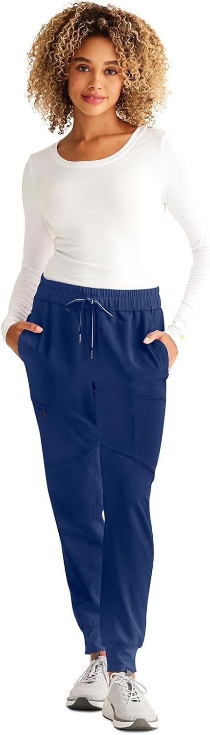 imageHealing Hands Womens Scrub Jogger Pant Naya with 6 Pockets Moisture Wicking 360 Stretch amp Recycled Fibers 9156Navy