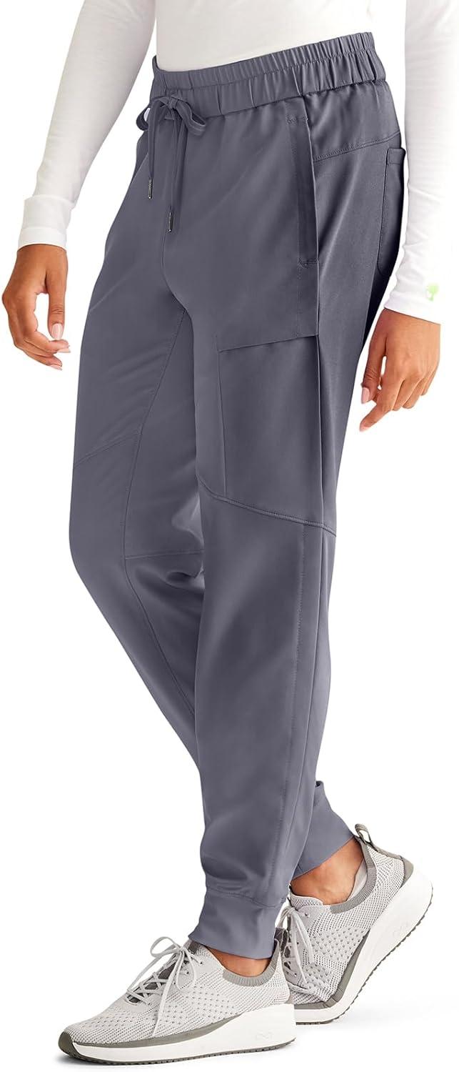 imageHealing Hands Womens Scrub Jogger Pant Naya with 6 Pockets Moisture Wicking 360 Stretch amp Recycled Fibers 9156Pewter
