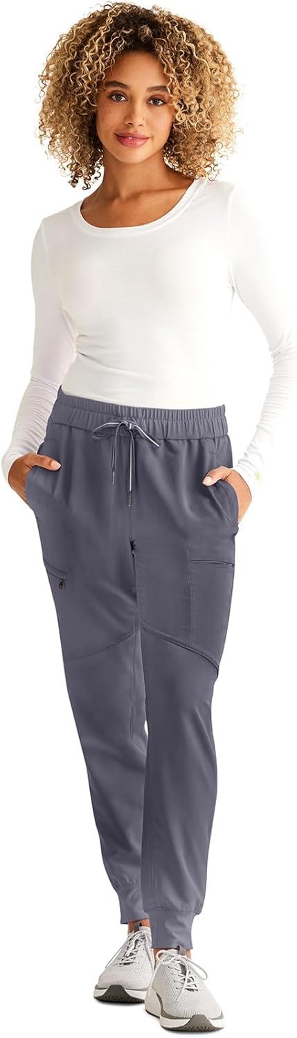 imageHealing Hands Womens Scrub Jogger Pant Naya with 6 Pockets Moisture Wicking 360 Stretch amp Recycled Fibers 9156Pewter