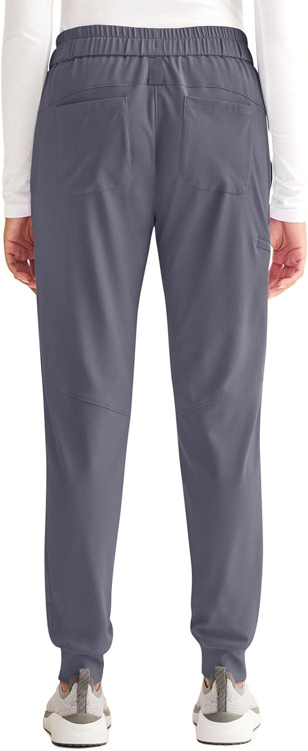 imageHealing Hands Womens Scrub Jogger Pant Naya with 6 Pockets Moisture Wicking 360 Stretch amp Recycled Fibers 9156Pewter