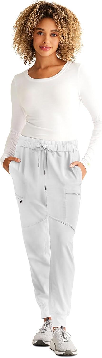 imageHealing Hands Womens Scrub Jogger Pant Naya with 6 Pockets Moisture Wicking 360 Stretch amp Recycled Fibers 9156Silver Stone