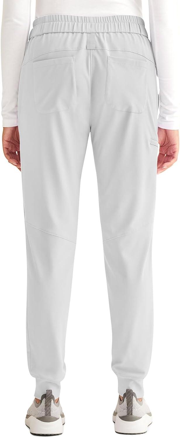 imageHealing Hands Womens Scrub Jogger Pant Naya with 6 Pockets Moisture Wicking 360 Stretch amp Recycled Fibers 9156Silver Stone