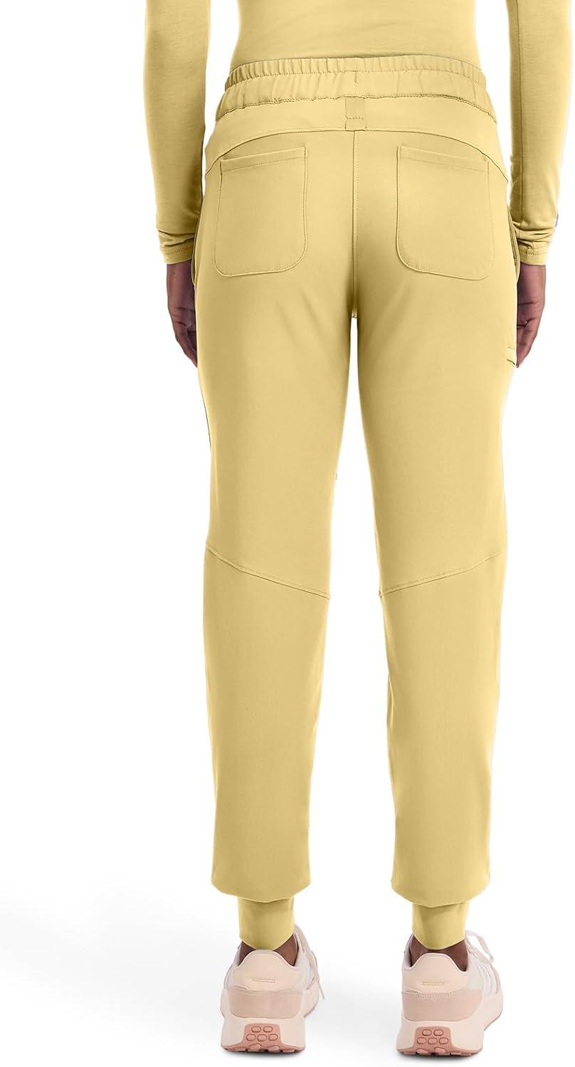 imageHealing Hands Womens Scrub Jogger Pant Naya with 6 Pockets Moisture Wicking 360 Stretch amp Recycled Fibers 9156Sunray Yellow