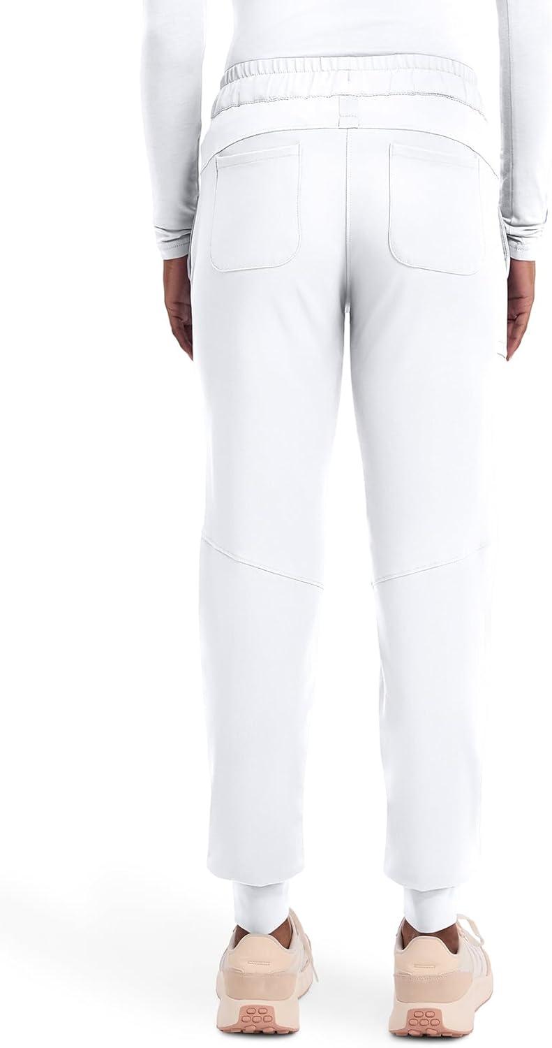 imageHealing Hands Womens Scrub Jogger Pant Naya with 6 Pockets Moisture Wicking 360 Stretch amp Recycled Fibers 9156White