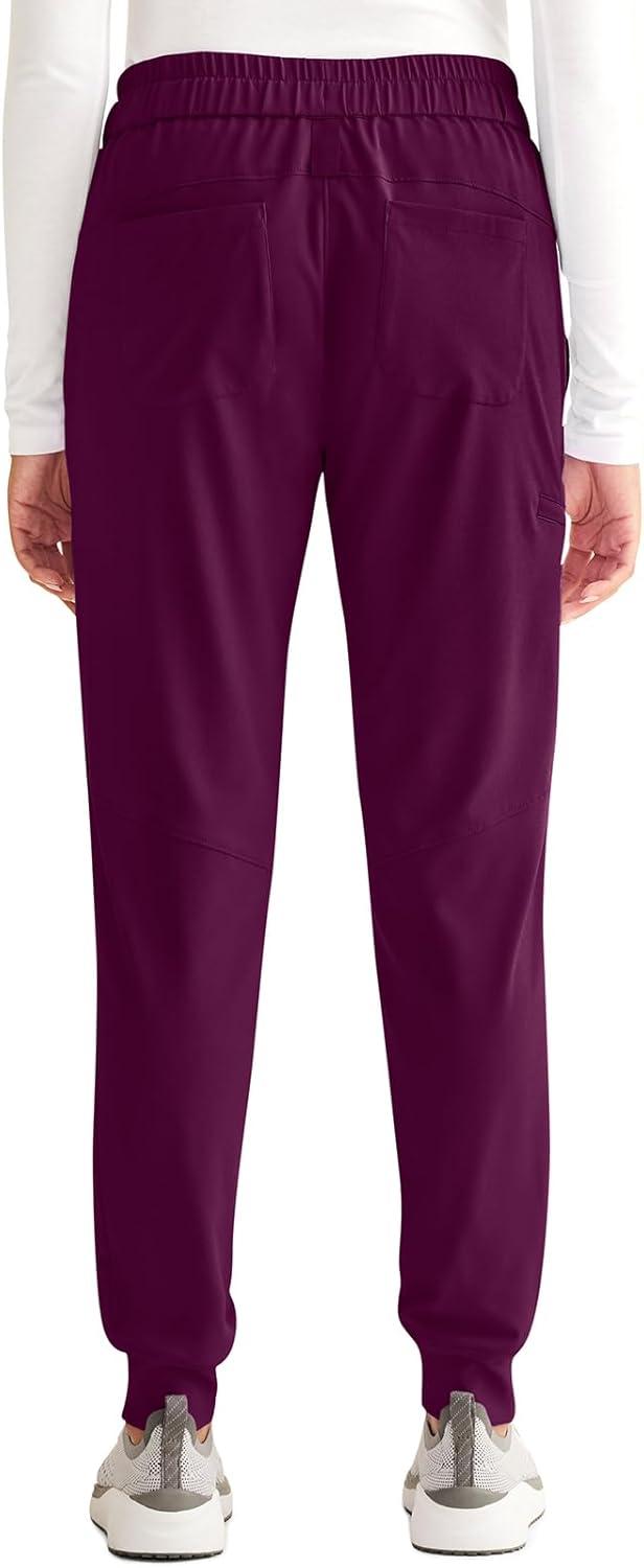 imageHealing Hands Womens Scrub Jogger Pant Naya with 6 Pockets Moisture Wicking 360 Stretch amp Recycled Fibers 9156Wine