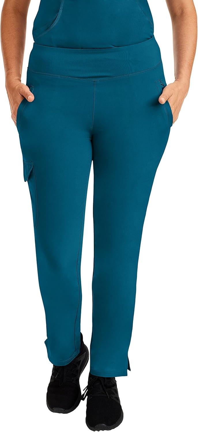 imageHealing Hands Womens Yoga Scrubs Pant 6 Pocket HH360 9155 Naomi Athleisure Scrub Yoga Pant for WomenCaribbean