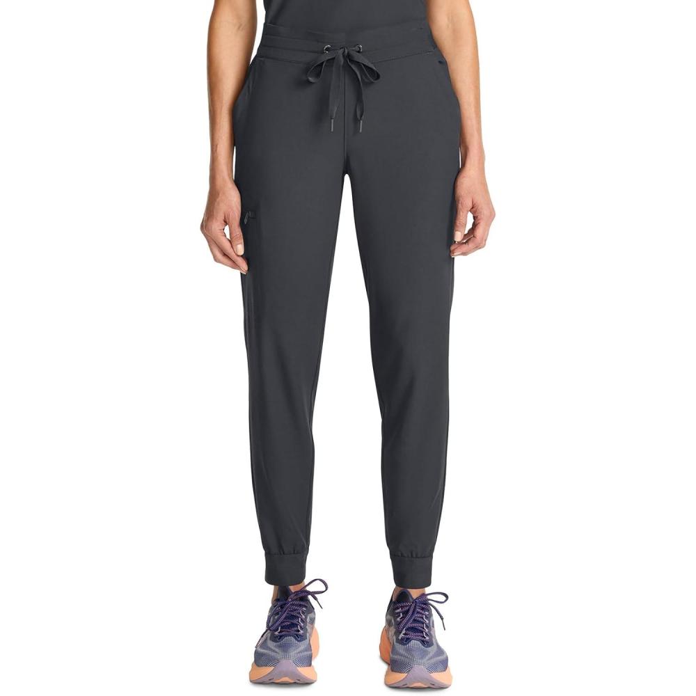 imageHealing Hands Joggers Scrub Pants for Women MidRise Bottoms with Bekah Drawstring HH155Pewter