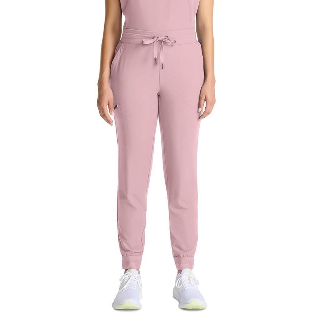 imageHealing Hands Joggers Scrub Pants for Women MidRise Bottoms with Bekah Drawstring HH155Pink Pearl