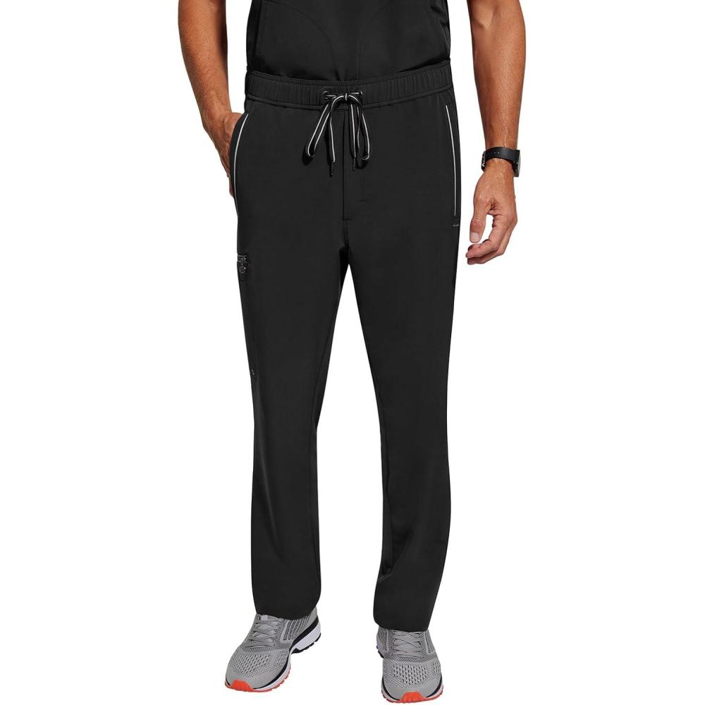 imageHealing Hands Medical Scrub Pant for Men Noah Bottoms with 7 Pockets Moisture Wicking 360 Stretch amp Recycled Fibers 9173Black