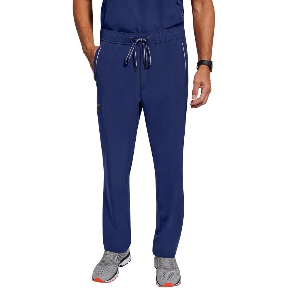 imageHealing Hands Medical Scrub Pant for Men Noah Bottoms with 7 Pockets Moisture Wicking 360 Stretch amp Recycled Fibers 9173Navy