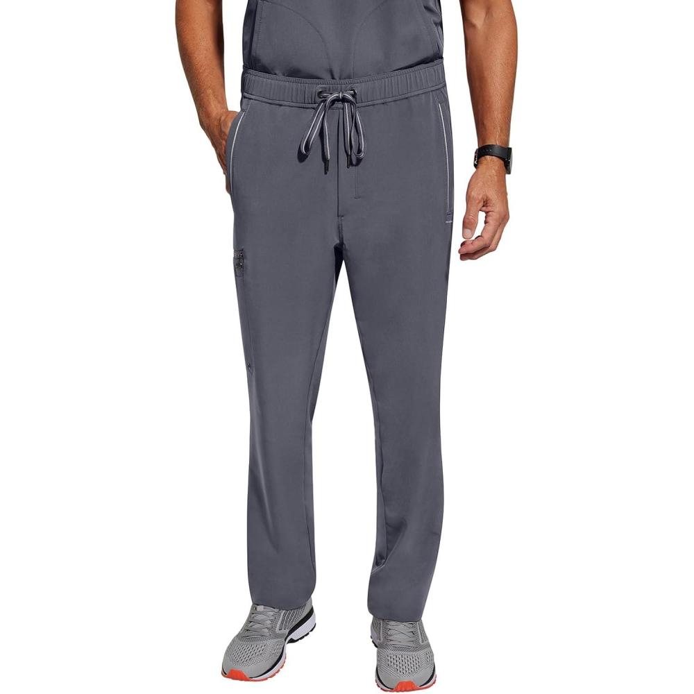 imageHealing Hands Medical Scrub Pant for Men Noah Bottoms with 7 Pockets Moisture Wicking 360 Stretch amp Recycled Fibers 9173Pewter