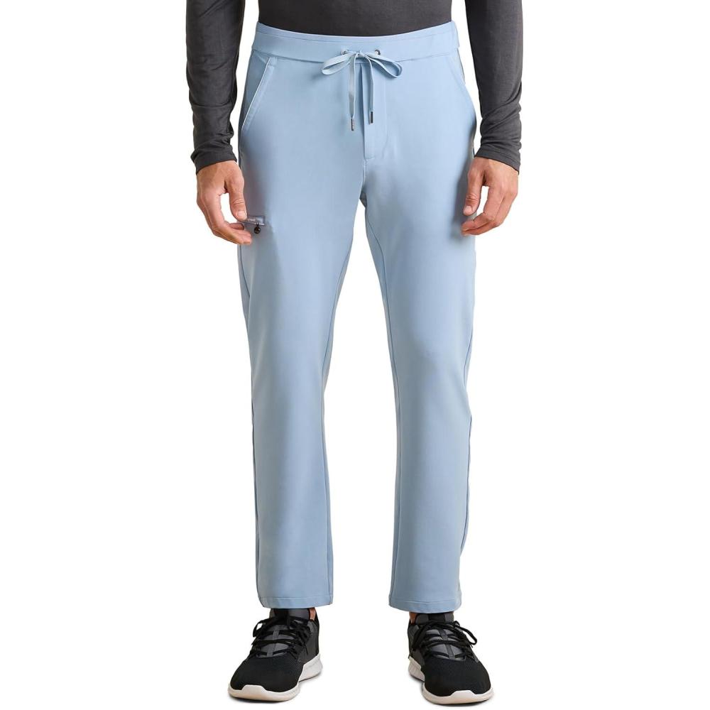 imageHealing Hands Mens Scrub Pant Nash Pant with 6 Pockets Moisture Wicking 360 Stretch amp Recycled Poly HH101Icy Blue