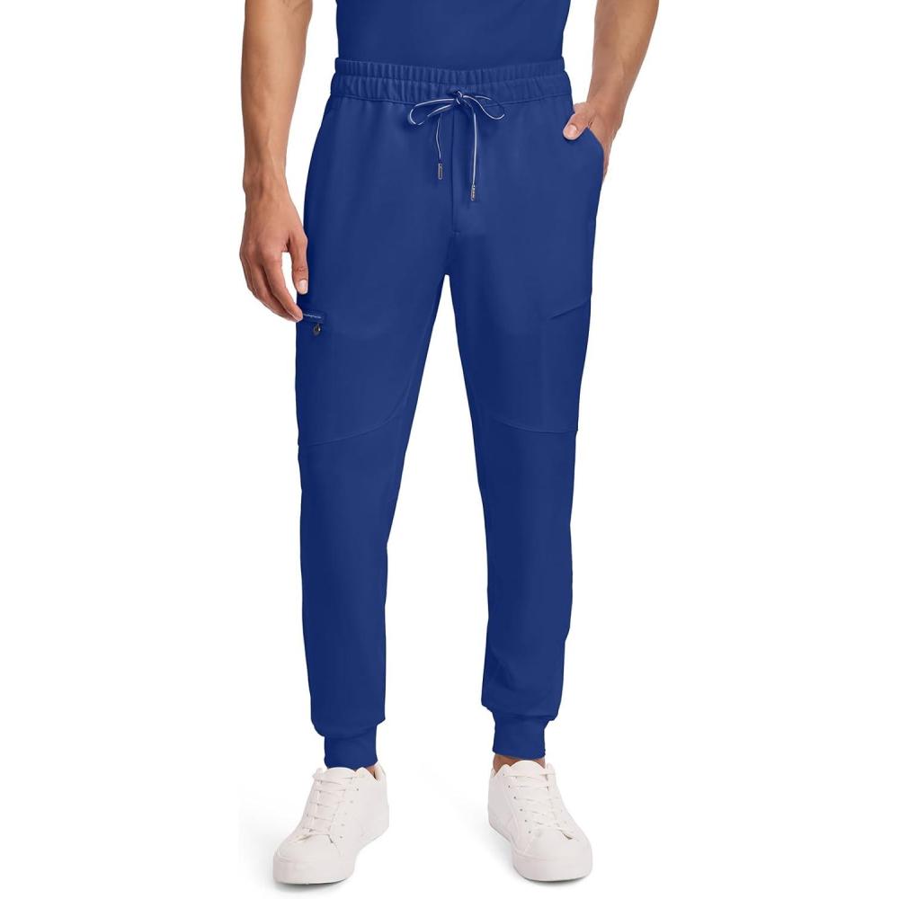 imageHealing Hands Mens Scrub Pant Nolen Jogger with 6 Pocket Moisture Wicking 360 Stretch amp Recycled Fibers 9172Galaxy Blue