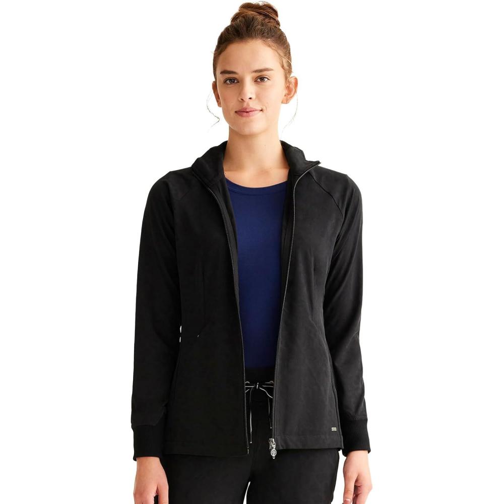 imageHealing Hands Purple Label Women Scrubs Jacket Devon HH301Black