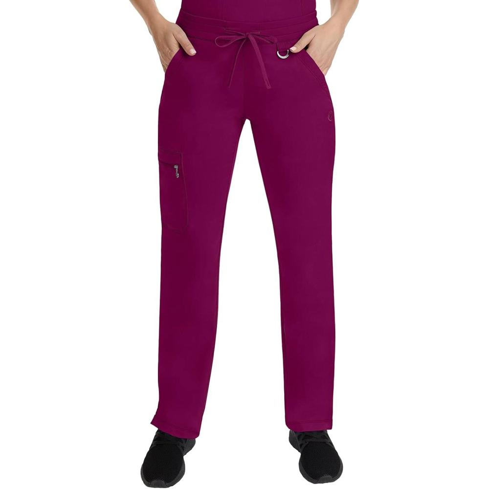 imageHealing Hands Scrub Pants for Women Tamara Pant with 6 Pockets Reversible Drawstring and 2Way Stretch Fabric 9181Wine