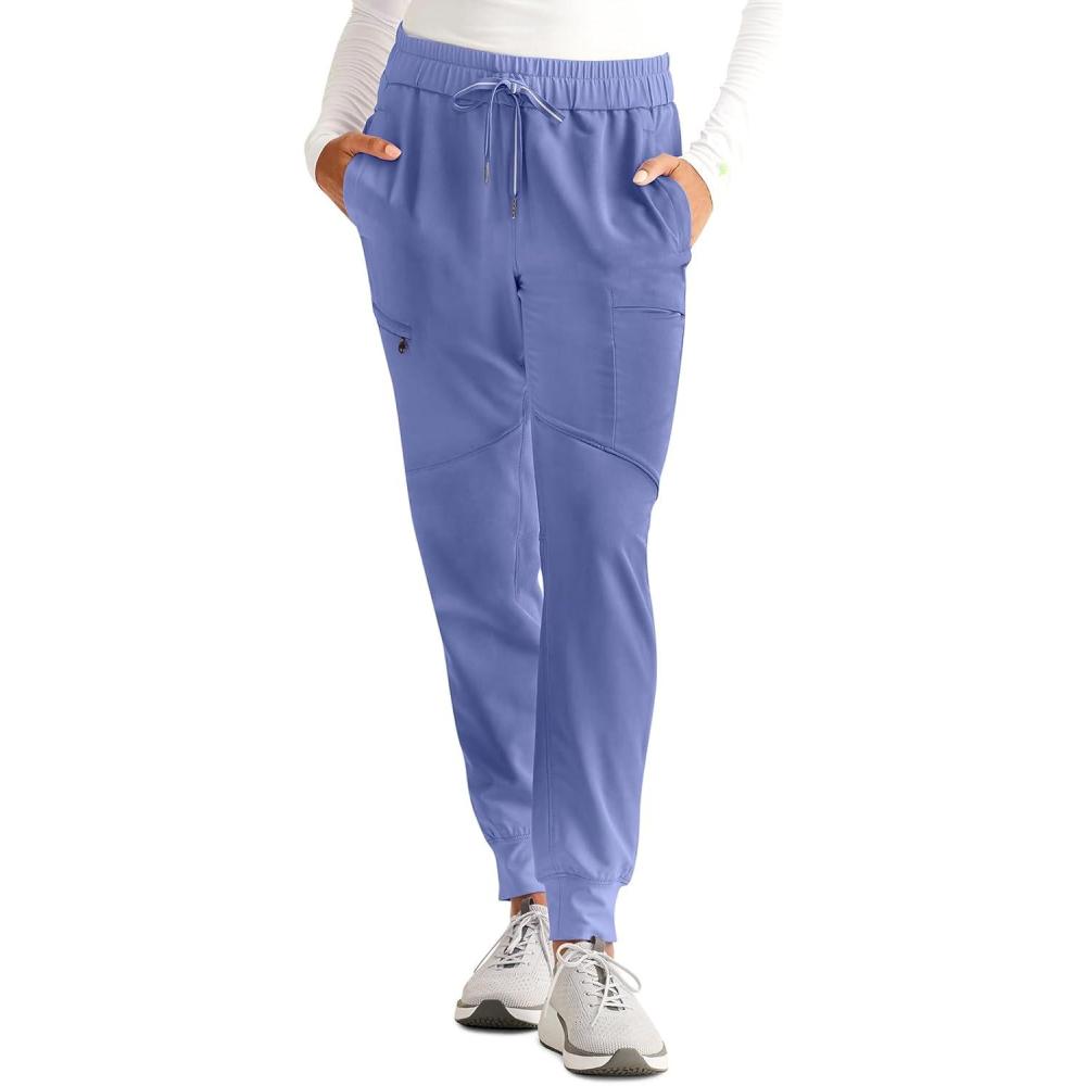 imageHealing Hands Womens Scrub Jogger Pant Naya with 6 Pockets Moisture Wicking 360 Stretch amp Recycled Fibers 9156Ceil