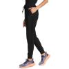 Healing Hands Joggers Scrub Pants for Women Mid-Rise Bottoms with Bekah Drawstring HH155(Black)