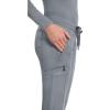 Healing Hands Women’s Jogger Scrub Pant 7 Pockets Elastic Drawstring, with Moisture Wicking & 2-Way Stretch Technology – 9244(Heather Grey)