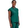 Healing Hands Women’s Scrub Top Relaxed Fit Journey Top – 2 Pockets with Knit Details, Dolman Sleeve and Rounded Hem – 2152(Hunter)
