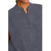 Healing Hands Women’s Scrub Top Relaxed Fit Journey Top – 2 Pockets with Knit Details, Dolman Sleeve and Rounded Hem – 2152(Pewter)